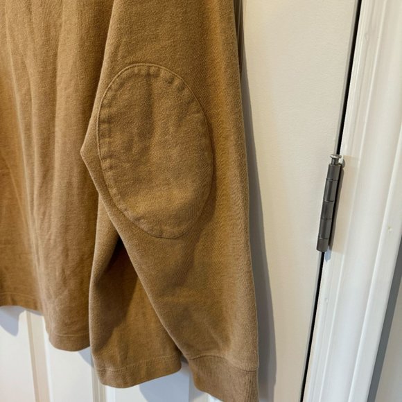 Vineyard Vines Tan Cotton Quarter Zip Pullover Sweater - Size Large - Picture 7 of 10